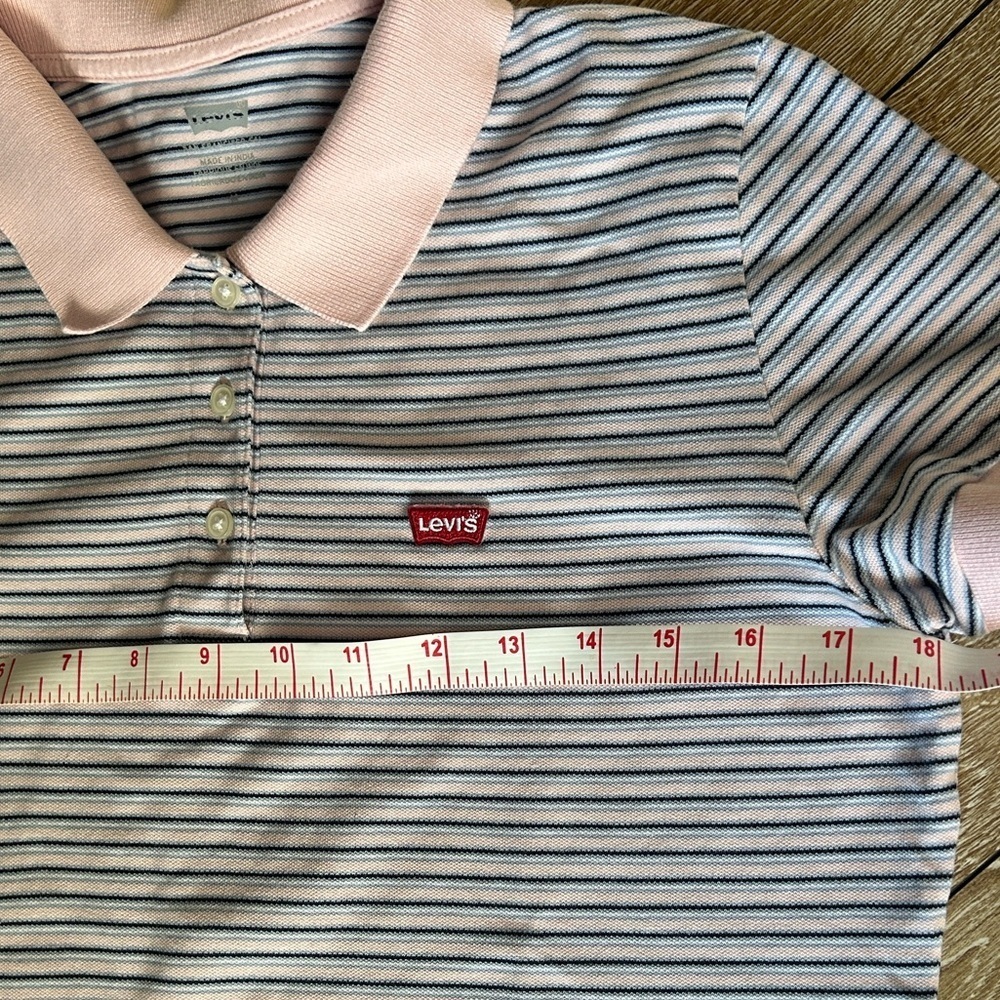 Levi's Pink and Blue  Striped Shirt - Picture 6 of 8